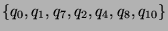 $ \{q_0,q_1,q_7,q_2,q_4,q_8,q_{10}\}$