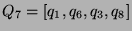 $ Q_7 = [q_1,q_6,q_3,q_8]$