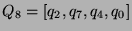 $ Q_8 = [q_2,q_7,q_4,q_0]$