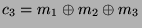 $\displaystyle c_3 = m_1 \oplus m_2 \oplus m_3
$