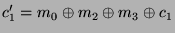 $\displaystyle c_1' = m_0 \oplus m_2 \oplus m_3 \oplus c_1
$