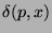 $ \delta(p,x)$