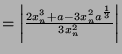 $ =\left\vert \frac{2x_n^3 + a - 3x_n^2 a^{\frac{1}{3}}}{3x_n^2} \right\vert $