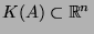 $ K(A) \subset
\mathbb{R}^n$