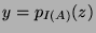 $ y = p_{I(A)}(z)$