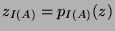 $ z_{I(A)}=p_{I(A)}(z)$