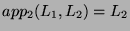 $ app_2(L_1,L_2) = L_2$