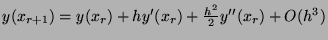 $ y(x_{r+1}) = y(x_r) + hy'(x_r) + \frac{h^2}{2}y''(x_r) + O(h^3)$