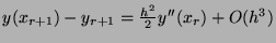 $ y(x_{r+1}) - y_{r+1} = \frac{h^2}{2}y''(x_r) + O(h^3)$