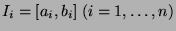 $ I_i = [a_i,b_i] \; (i=1,\dots,n)$