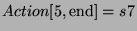$ Action[5,\hbox{end}]=s7$