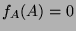 $ f_A(A)=0$